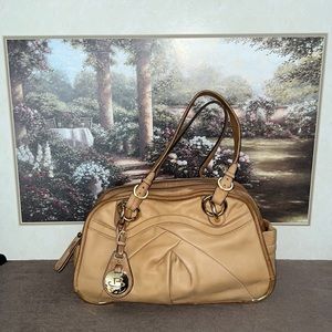 B. Makowsky tan leather shoulder bag